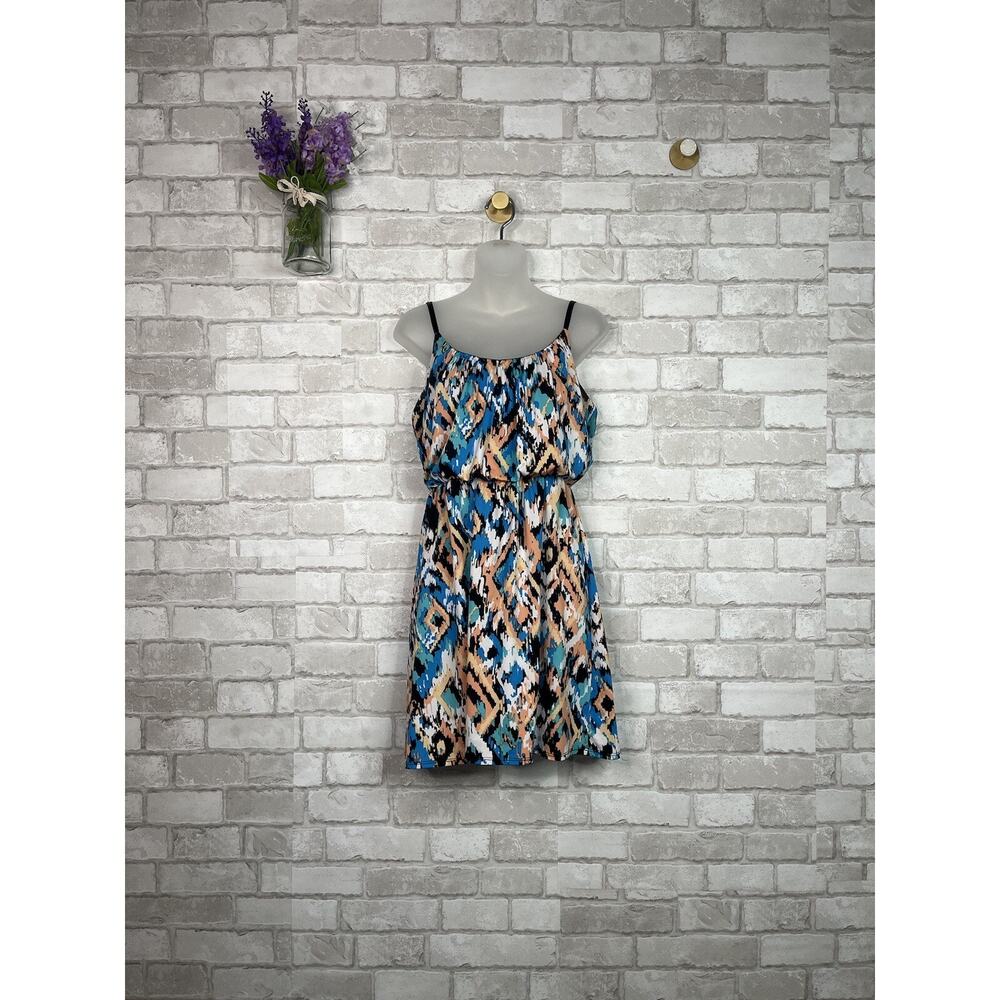 Stilletto’s Flowy Cami Blue Patterened Dress